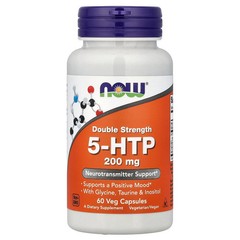 2 X NOW Foods, 5-HTP With Glycine, Taurine & Inositol, 60 Veg Capsules