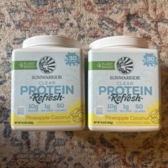 2 X Sunwarrior, Clear Protein Refresh, Pineapple Coconut, Best By Sept 3 2026