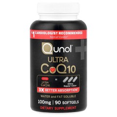 2 X Qunol, Ultra CoQ10, 100 mg, 90 Softgels