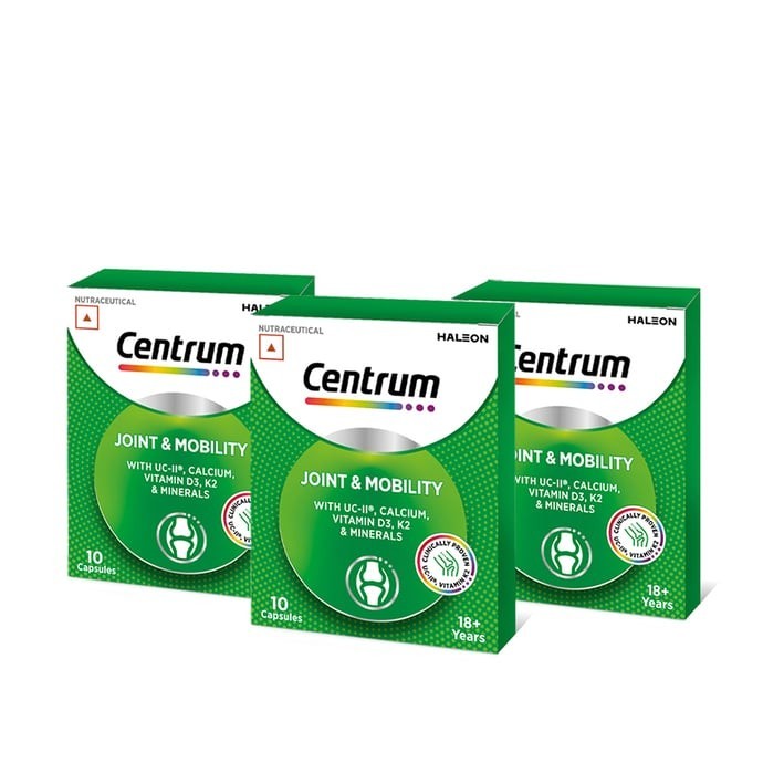 3 x Centrum Joint & Mobility Support Cartilage Repair & Bone Health, 30 Capsules