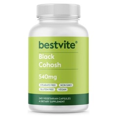 Black Cohosh 540mg (240 Vegetarian Capsules) – Vegan, NON-GMO, Gluten Free