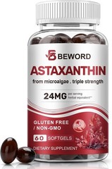 BEWORD Astaxanthin 24mg with MCT Oil, 60 Softgels 2-Month Supply | Premium An…