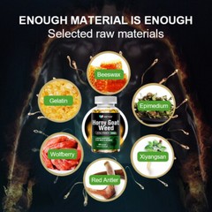 Horny Goat Weed Extract with Maca, Saw Palmetto Ginseng Arginine-3 Bottles