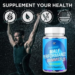(1 Pack) Duramax Male Gummys Advanced Male Support Supplement 60 Gummies