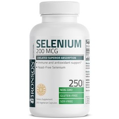 Bronson Selenium 200 mcg – Yeast Free Chelated Amino Acid Complex – Essential Tr