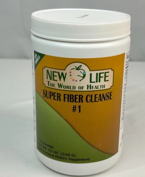 NEW LIFE SUPER FIBER CLEANSE 1 DETOXING SUPPORT SENNA LEAF 12 OZ (340G) EXP 1/27