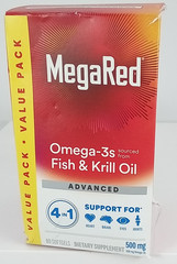 Schiff MegaRed Advanced 4 in 1 Krill Oil 500mg 80 Softgels BB DATE 06/2027