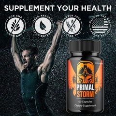 (5 Pack) Primal Storm Advanced Male Support Supplement PrimalStorm 300 Capsules