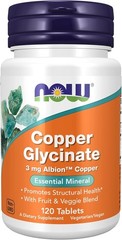 NOW Foods Copper Glycinate 3mg 120ct – Essential Mineral Supplement Health