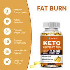 Keto BHB Diet Pills Fat Burner Diet Weight Loss Supplement Low Calorie Slimming