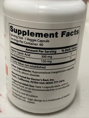 Doctor’s Best Benfotiamine 150mg Alpha Lipoic Acid 300mg 60 Capsules