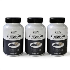 3 PACK Ethiopian Black Seed Oil Softgels 100% Pure Natural,BRAND NEW SEAL ,US