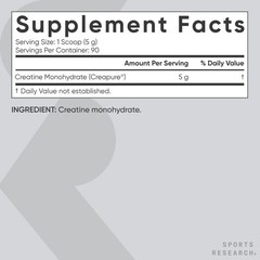 Creatine Monohydrate Powder – 5g German Creatine, Lean Muscle Gain, Workout Reco