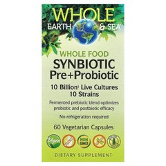 2 X Natural Factors, Whole Earth & Sea�, Whole Food Synbiotic Pre+Probiotic, 60