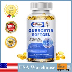 1000MG Quercetin with Bromelain & Zinc – Natural Immune Support Supplement 120pc