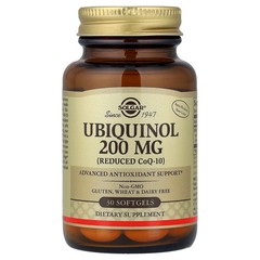 2 X Solgar, Ubiquinol (Reduced CoQ10), 200 mg, 30 Softgels