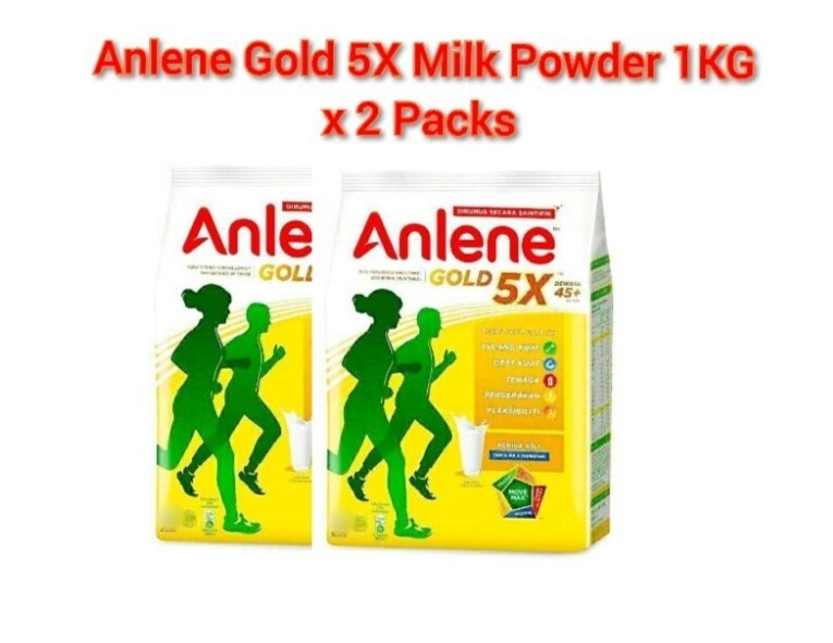 2 Pack Anlene Gold 5X (45+ years old) 1kg Free Shipping