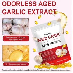 1 PACK Elare Aged Garlic Extract, 300 Softgels, 7500mg Odorless | Heart & Immune