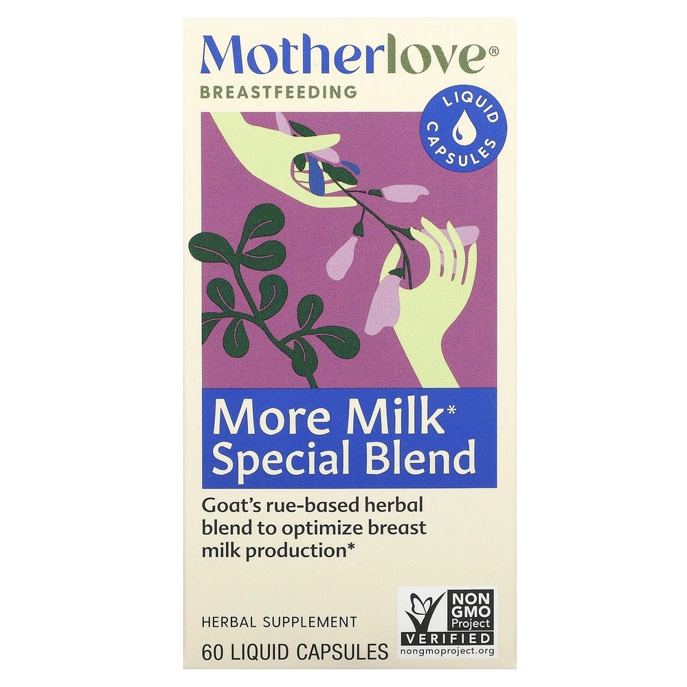 2 X Motherlove, Breastfeeding, More Milk Special Blend, 60 Liquid Capsules