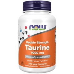 NOW FOODS Taurine, Double Strength 1000 mg – 100 Veg Capsules