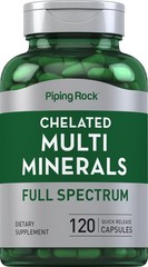Piping Rock Mega Multi Mineral Chelated Supplement | 120 Count (Pack of 1)