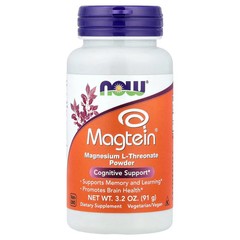 2 X NOW Foods, Magtein�, Magnesium L-Threonate Powder, 3.2 oz (91 g)
