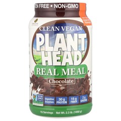 2 X Genceutic Naturals, Clean Vegan Plant Head�, Real Meal, Chocolate, 2.3 lb (