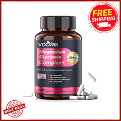 Magnesium Glycinate 500mg 120 Vegan Caps | High Absorption Complex | Sleep Stres