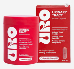 O Positiv Health URO Urinary Tract Health Capsules 60Vegan Gluten-Free Pack of 3