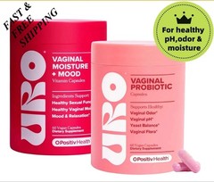 NEW LUXRY URO Health Bundle: Vaginal Moisture&60ct Mood+Vaginal Probiotics 60ct