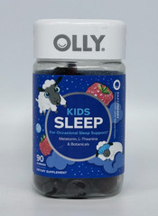 OLLY Kids Sleep Gummy 0.5mg Melatonin Raspberry Flavor – 90 Count *EXP 01/2027*