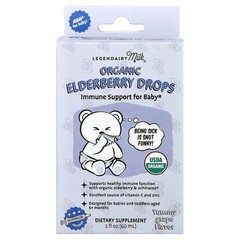 2 X Legendairy Milk, Organic Elderberry Drops, 6+ Months, Yummy Grape, 2 fl oz