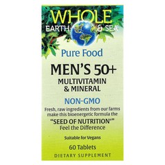 2 X Natural Factors, Whole Earth & Sea�, Men’s 50+ Multivitamin & Mineral, 60 T