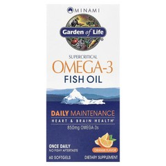 2 X Minami Nutrition, Garden of Life�, Supercritical Omega-3 Fish Oil, Orange,