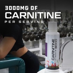 Liquid L-Carnitine 3000mg Sour Sweet Flavor, High Absorption Supplement Energy
