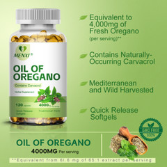 Oil of Oregano 120/240/480Capsules – Digestive Health, Immune Support – 4000mg
