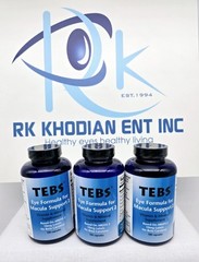 3 Bottles TEBS Macular Degenaration Eye Vitamins AREDS 2 – Nine Months Supply