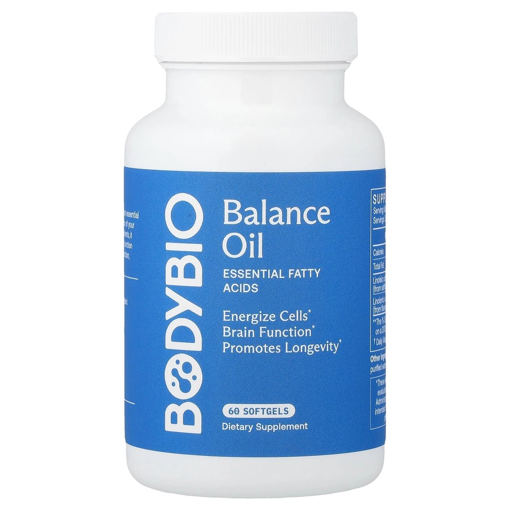 2 X BodyBio, Balance Oil, Essential Fatty Acids, 60 Softgels