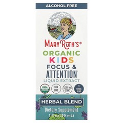 2 X MaryRuth’s, Organic Kids Focus & Attention Liquid Extract, Alcohol Free, 1