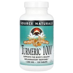 2 X Source Naturals, Turmeric 1000�, 1,000 mg , 120 Tablets