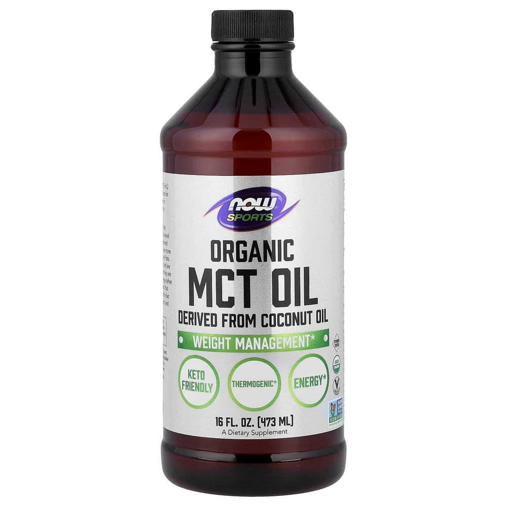 2 X NOW Foods, Sports, Organic MCT Oil, 16 fl oz (473 ml)