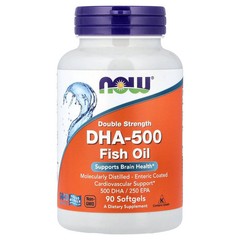 2 X NOW Foods, DHA-500 Fish Oil, 90 Softgels