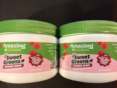 Amazing Grass Sweet Green Superfood Powder Summer berry 25 Serv. 02/27 2️⃣ Pack
