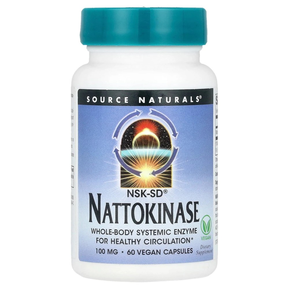 2 X Source Naturals, Nattokinase, 100 mg, 60 Vegan Capsules