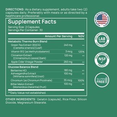 Metaburn Selerb for Daily Nutrient Support – With Chromium, Vitamin B12 & Berber
