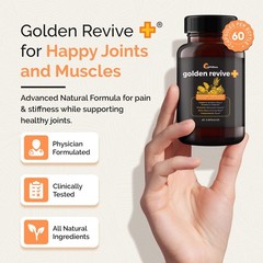 Golden Revive Plus Joint Supplement Turmeric Curcumin Support 60 Capsules