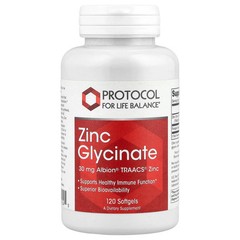 2 X Protocol for Life Balance, Zinc Glycinate, 30 mg, 120 Softgels