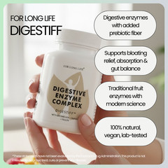 DIGESTIVE+ Enzymes for Gut Health, Bloating & Indigestion Relief – Natural Diges