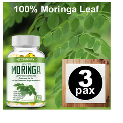 120 Cap X 3 PACK Moringa 1000mg-Anti-aging Weight Loss Superfood Natural