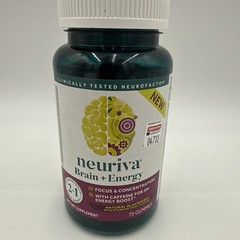Neuriva, Brain + Energy, Natural Blackberry, 75 Gummies, Exp 2/2027